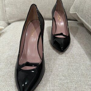 Gucci Vernice Crystal Nero Black patent pump - Size 34.5